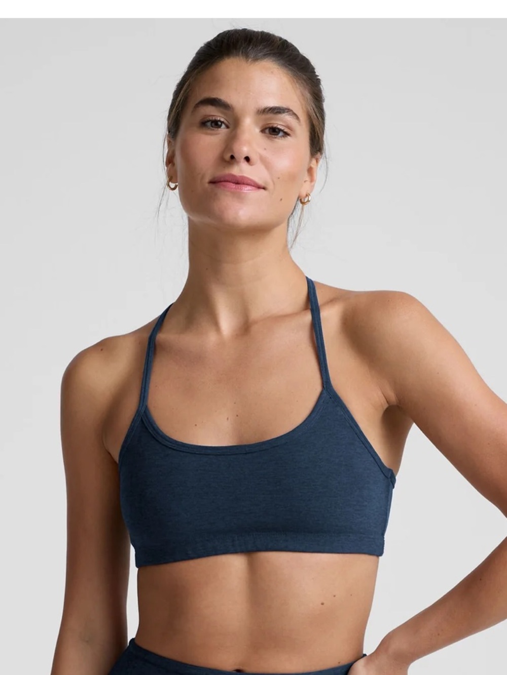 NWT Beyond Yoga Spacedye Slim Racerback Bra Navy